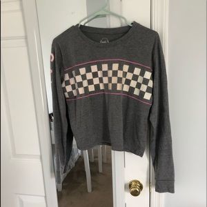 Cropped Long Sleeve Hollister Graphic Tee